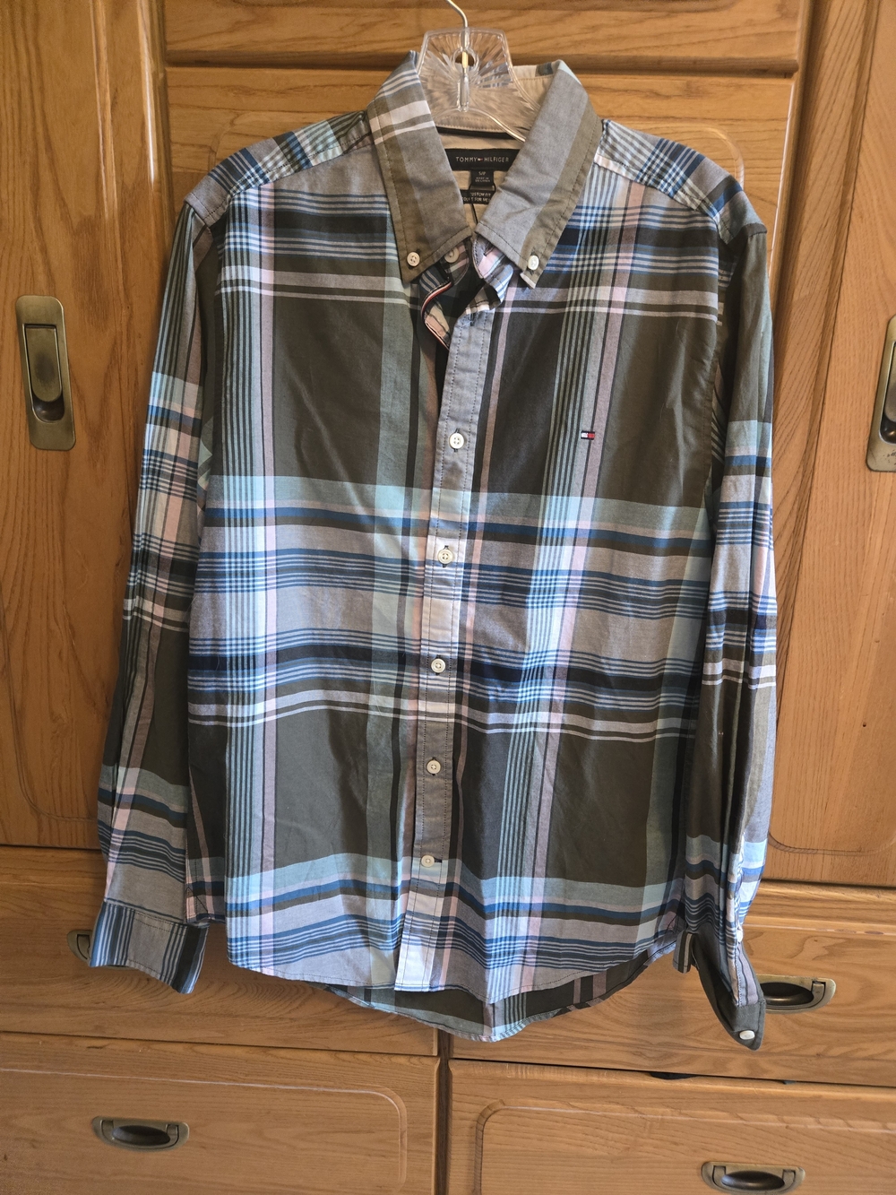 Tommy Hilfiger NWT Mens S Oxford Plaid BDLS Shirt